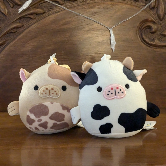 Squishmallows Cow Plush Set - Brown and Black - Picture 1 of 2